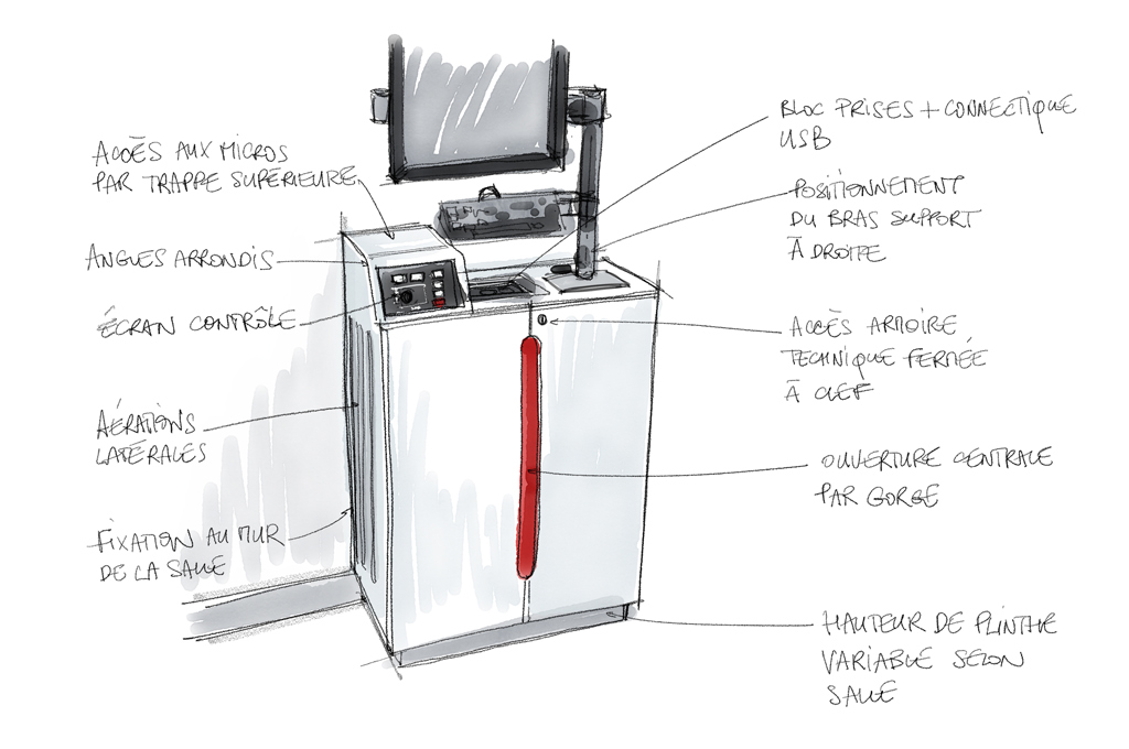 croquis design de colonne